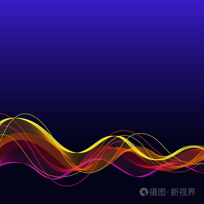 具有水平色波线的通用抽象背景