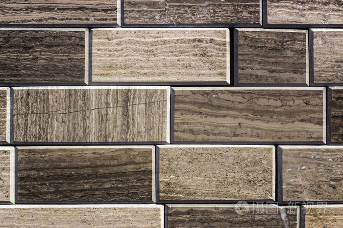 大理石纹理装饰砖, 墙砖由天然石材制成.建筑材料