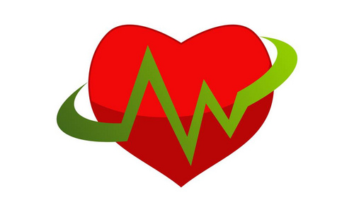 医学心脏标志设计模板向量