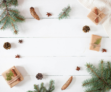 圣诞作文圣诞礼品, 针织毯, 松木