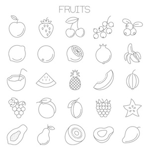 水果矢量图标集