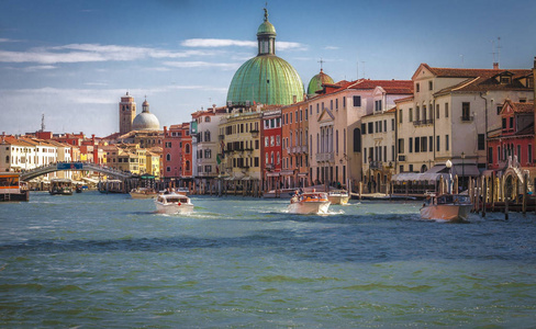 意大利威尼斯大运河的美丽全景