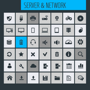 服务器和网络图标集