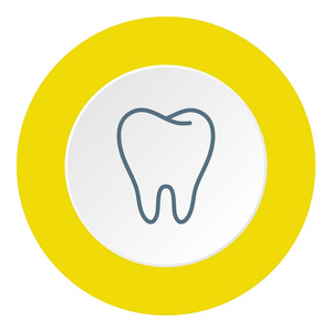 人牙, 口腔医学图标在白色背景的时髦细线风格隔离。医学符号为您的设计, 应用, 徽标, 用户界面。矢量插图