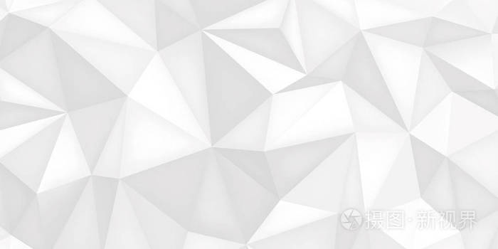 低多边形光背景白色水晶三角形镶嵌创意折纸壁纸模板矢量设计插画 正版商用图片10d7h5 摄图新视界