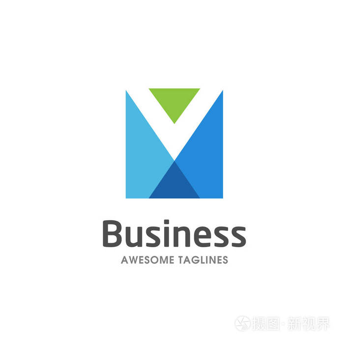 创意字母m方形标志字母m抽象彩色商业标志设计模板最佳彩色字母m标志