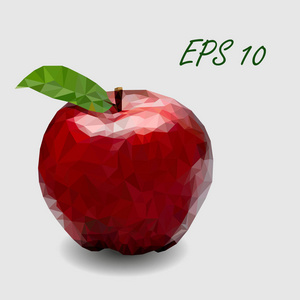 抽象矢量红苹果照片