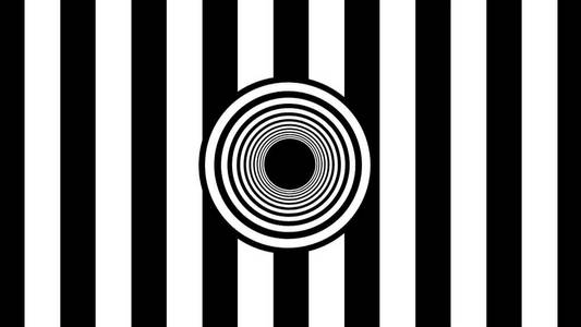 遮罩层居中抽象的黑白条纹.3d 渲染照片