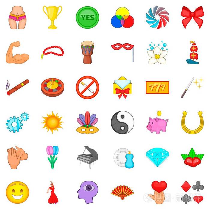 优势图标集, 卡通风格