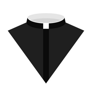 天主教神父礼服图标矢量插图