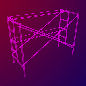 脚手架施工矢量