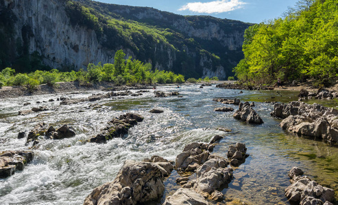 Ardeche 峡谷景观