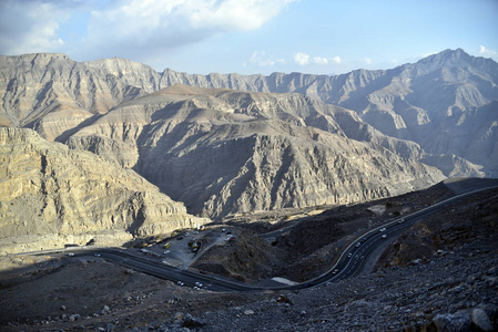 Jais 山, 阿 Jais, Ras Al 哈伊马角, 阿拉伯联合酋长国的道路