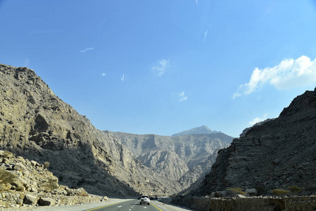 Jais 山, 阿 Jais, Ras Al 哈伊马角, 阿拉伯联合酋长国的道路