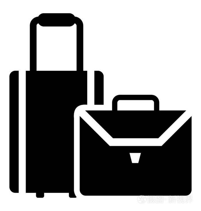 行李字形矢量图标