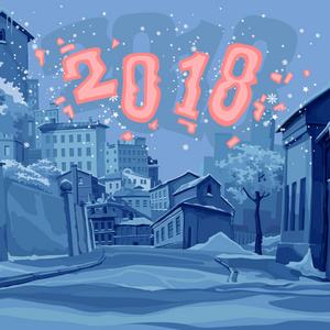 2018年冬季古镇卡通街