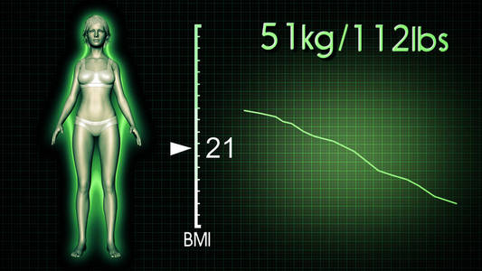 3d 例肥胖女性减肥体重指数