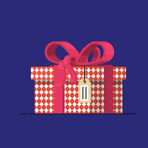 矢量节日礼物彩盒, 包装桩。在白色背景上的平面卡通孤立插图。圣诞节, 新年生日礼物概念