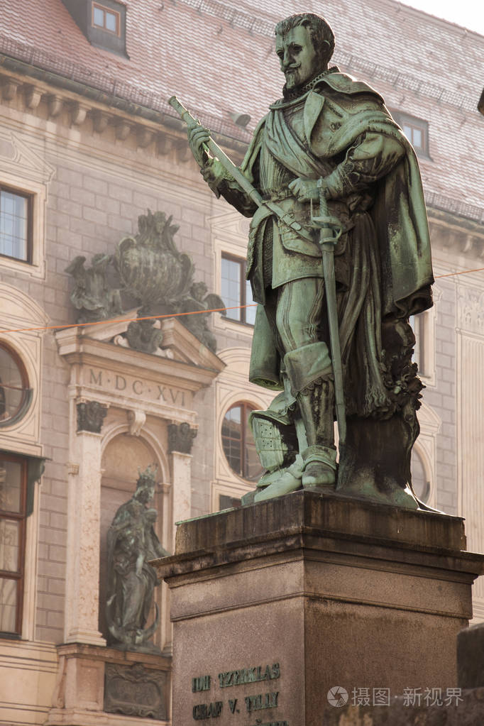 德国慕尼黑的odeonsplatz广场雕像