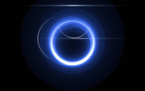 圆形蓝色光晕背景照片