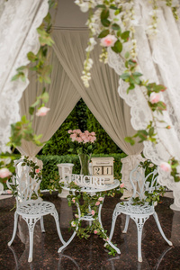 婚礼装饰品桌子椅花