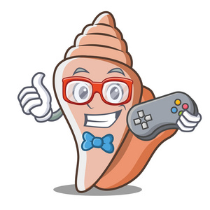 玩家可爱贝壳卡通人物照片