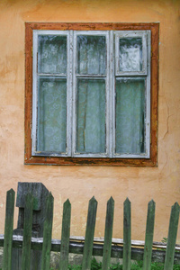 历史村庄大厦的老窗口
