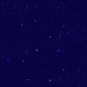夜空繁星无缝的背景.小遥远的星星照耀在黑暗的天空插画