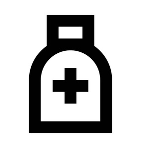 医院缸医用圆柱矢量图标 氧气筒呼吸气体气瓶气罐气体调节器医院气瓶