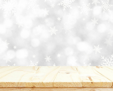 白雪背景装饰木木圣诞空间闪耀雪花