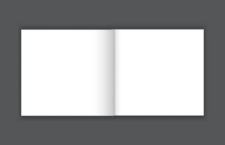空白双折页小册子样机封面模板图片