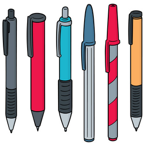 笔和机械铅笔矢量集