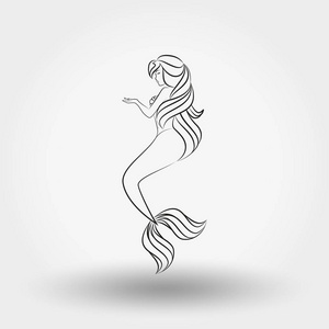 美人鱼鱼鳞波日本豪华无缝图案.