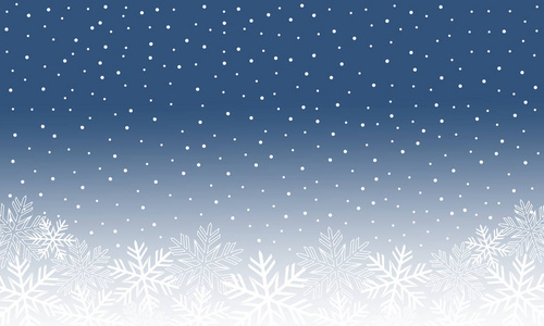 背景白色雪花。 矢量图形冬季图案。