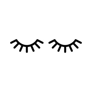 闭上眼睛矢量图标照片