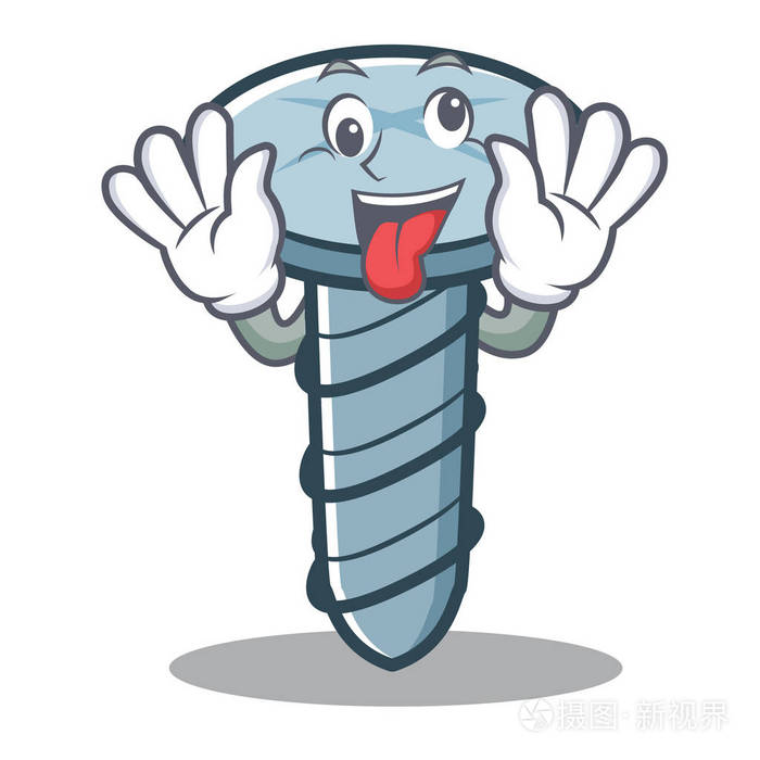 疯狂的螺丝字符卡通风格