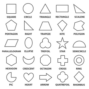 梯形箭头基本几何形状照片