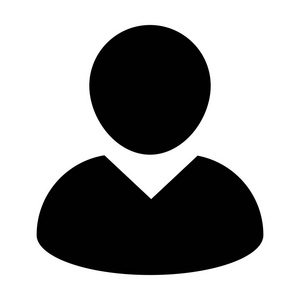 用户图标矢量男性符号轮廓头像标志在平面颜色标志符号象形插图照片