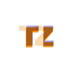 TZ线标志矢量插图