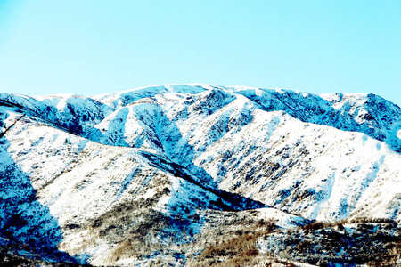 泰凯利美丽山脉的冬景图片