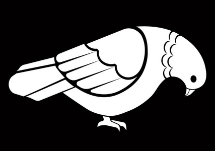 鸽子或鸽子白鸟。 矢量标志模板或和平自由的孤立符号图标或邮寄和纹身