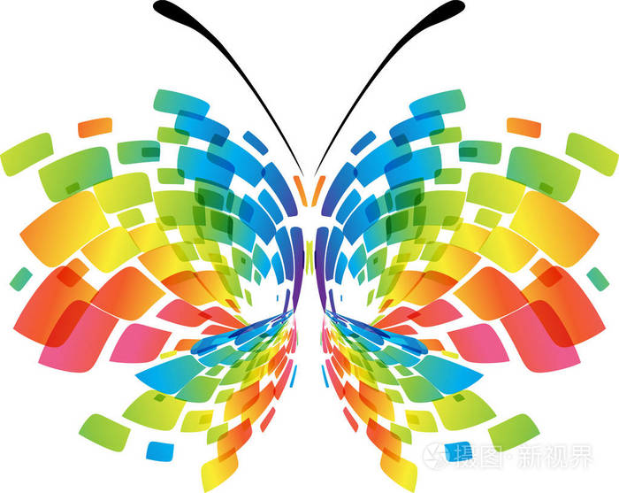 抽象多彩蝴蝶