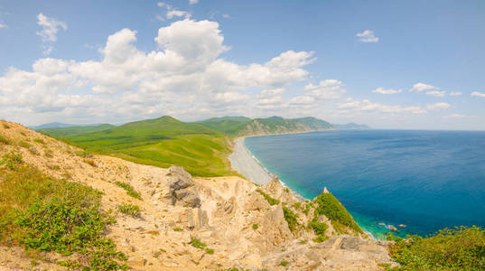 天空和波浪的海洋景观