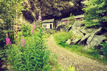 在 Jossingfjord，挪威 Helleren 房子