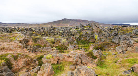 Krafla 火山的区域在冰岛