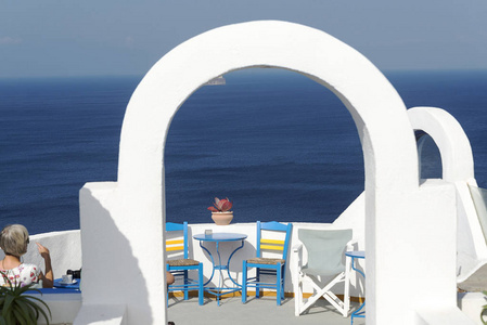 美丽的地中海海景，苏梅有拱池露台