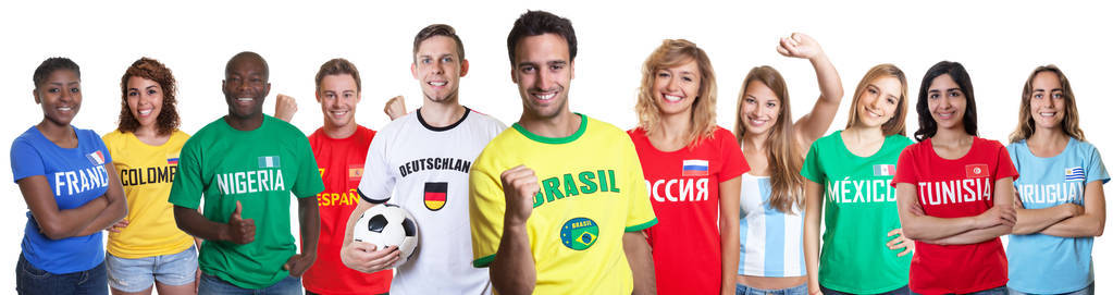 来自巴西的球迷来自其他国家