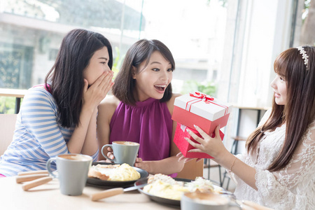 送礼的女性朋友