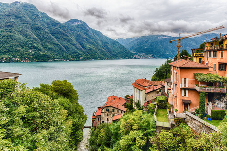 意大利 Bellano 镇科莫湖景区景观