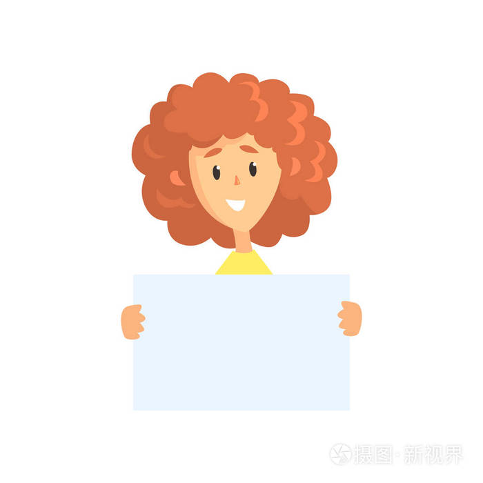 海报与复制空间.卡通矢量隔离在白色.网页推广平面设计